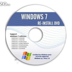 DVD- USB OS Windows 7 RE- Instal Ultimate CZ / 14789633
