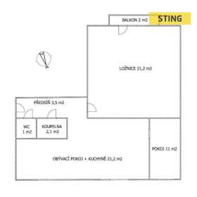 Foto inzerátu Pronájem, byt 3+kk, 67 m2