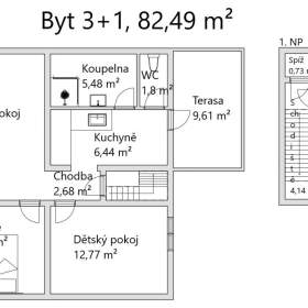 Foto inzerátu Prodej, byt 3+1, 82 m2