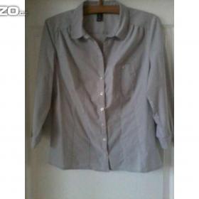 Prodám halenku zn. H& M, vel. EU 44, jemný šedomodrý proužek,  / 12590788