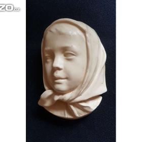 Sádrová hlavička, dívka v šátku / 15366250