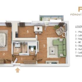 Foto inzerátu Byt 2+kk s lodžií Aleše Hrdličky