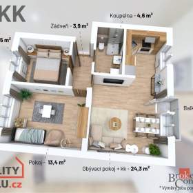 Prodej byty 3+1, 65 m2 -  Velké Meziříčí / 19484670