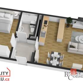 Foto inzerátu Prodej byty 2+kk, 66 m² - Praha - Uhříněves