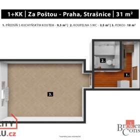 Foto inzerátu Prodej bytu 1+kk 30 m2, Praha