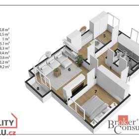 Foto inzerátu Pronájem bytu 3+1 60 m²