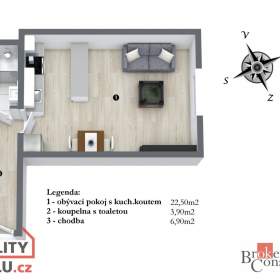 Foto inzerátu Pronájem bytu 1+kk 35 m², Praha