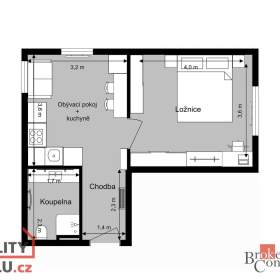 Foto inzerátu Pronájem bytu 1+1 35 m², Vochov