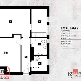 Foto inzerátu Prodej bytu 2+1 60 m², Mělník