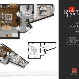 Foto inzerátu Prodej bytu 2+kk 70 m², Praha