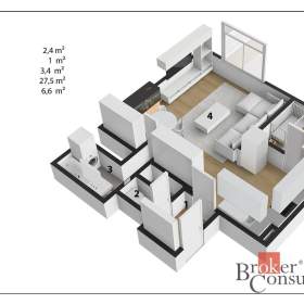 Foto inzerátu Prodej bytu 1+kk 44 m², Praha