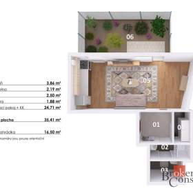 Foto inzerátu Prodej bytu 1+kk 35 m², Praha
