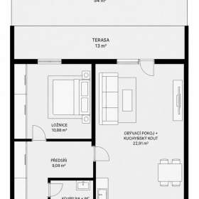 Foto inzerátu Prodej bytu 2+kk 51 m², Pohořelice