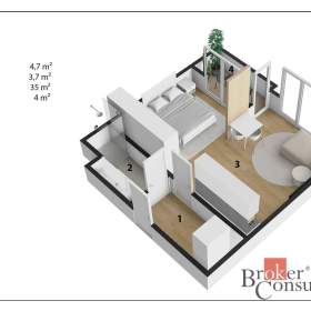 Foto inzerátu Pronájem bytu 1+kk 35 m², Hradec Králové