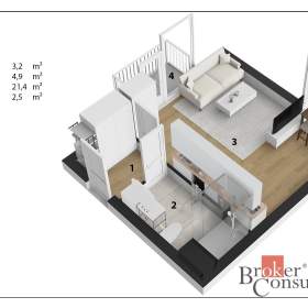 Foto inzerátu Pronájem bytu 1+kk 32 m², Hradec Králové