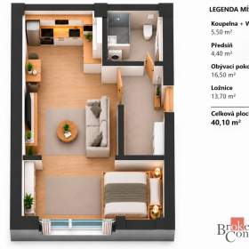 Foto inzerátu Prodej bytu 1+kk 42 m², Brno