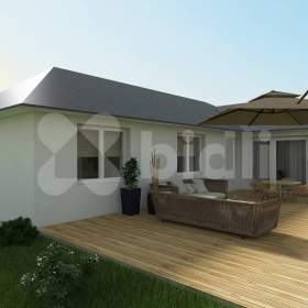 Prodej přízemního rodinného domu 4+kk (100 m2) -  projekt (hrubá stavba 04/2025) / 19237597