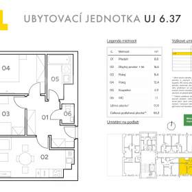Foto inzerátu Prodej ubytovací jednotky v developerském projektu 3+kk o ploše 53 m2, ul. Koupelní, Hodonín
