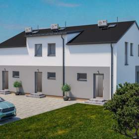 Řadový RD, krajní jednotka, 3+KK, 86 m2, zahrada 181 m2 / 19383864
