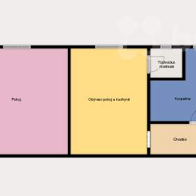 Pronájem bytu 2+kk, 66 m²  -  Jeřábkova 661, Milevsko / 19505223