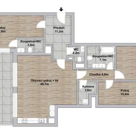 Foto inzerátu Pronájem bytu 4+kk, 120m2, terasa