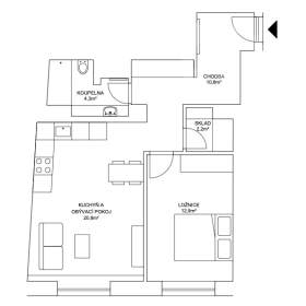 Foto inzerátu Moderní byt 2kk po kompletní rekonstrukci, 55m v centru Vršovic