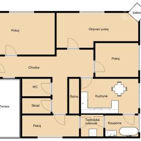 Foto inzerátu Prodej bytu 4+1 s terasou a balkonem, 123 m² - Moravská Ostrava