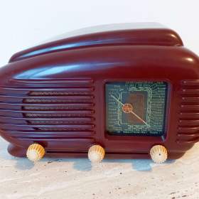 Art Deco starožitné rádio Tesla Talisman 308U, top- top stav po kompletní renovaci / 12615511