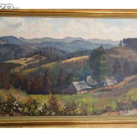 Foto inzerátu Bedřich Knopp - Z Gruně - Beskydy - obraz - olej na plátně