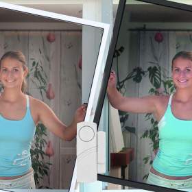 Fotka k inzerátu Okenní síť proti hmyzu -  hliník + 2ks alarm do okna zdarma -  nové , nepoužité / 19131592