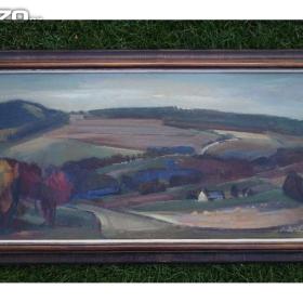 Fotka k inzerátu obraz -  Josef Drha (Gruber) -  Slezská krajina -  olej / 19645681