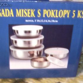 Fotka k inzerátu  Sada kuchyňských nerezových misek s UH poklopy / 19097064