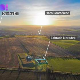 Prodej zahrady, 1058 m², Horní Moštěnice / 19348466