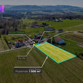 Prodej, pozemek k výstavbě, 1500 m2, Horní Žukov / 19434233