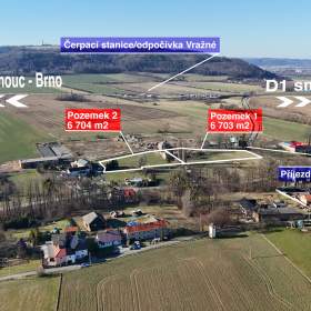 Prodej pozemků ke komerčnímu využití o celkové výměře 13 407 m2 v obci Vražné -  Hynčice / 19438741
