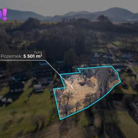 Prodej stavebních pozemků s domem, 5501m2, Tichá / 19470979