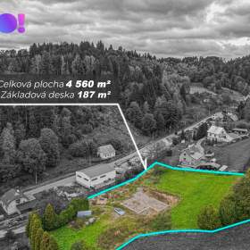 Foto inzerátu Prodej stavebního pozemku se základovou deskou a projektem, 4 560 m², Hanušovice