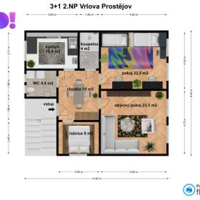 Foto inzerátu Prodej bytu 4+1 se zahradou a garáží, ul. Vrlova, Prostějov
