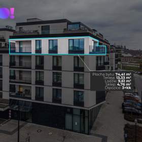 Pronájem bytu 3+kk, 74m² s parkovacím místem, terasou 13m² a lodžií 10m², ul. F. X. Riepla, Ostrava / 19655078