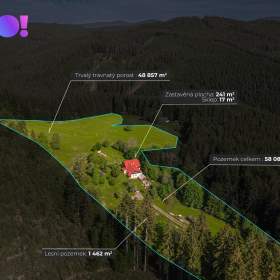 Prodej 1/2 rodinné chalupy s pozemky a lesy 52.088 m² v Srdci Beskyd v obci Bíla, okr. Frýdek Míste / 19865470