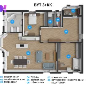 Foto inzerátu Prodej bytu 3+1, 123,2 m², ul. Partyzánské náměstí, Ostrava
