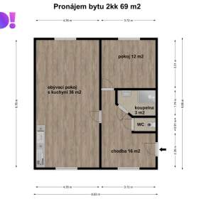Foto inzerátu Pronájem bytu 2+kk po rekonstrukci, Kralice na Hané, ul. U mlýna