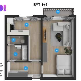 Foto inzerátu Prodej bytu 1+1, 43,5 m², ul. Borovského, Karviná