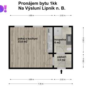 Foto inzerátu Pronájem bytu 1+kk, 37 m², ul. Na Výsluní, Lipník nad Bečvou