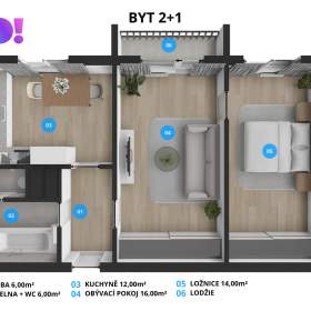 Foto inzerátu Prodej bytu 2+1, 54 m², Lukavice