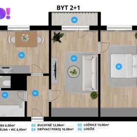 Foto inzerátu Prodej bytu 2+1, 54 m², Lukavice