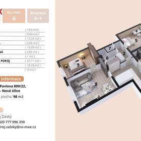 Foto inzerátu Byt 3+1 na perfektním místě, jen pár kroků od Fakultní nemocnice Olomouc